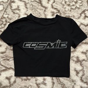 "Cosmic" Rhinestone Cropped Tee